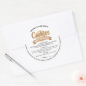 Modern Cookies Label Cottage Bakery Packaging ラウンドシール (封筒)
