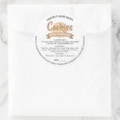 Modern Cookies Label Cottage Bakery Packaging ラウンドシール (バッグ)