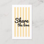 Modern Cool Beige Stripes Black Bold Salon 紹介カード (正面)