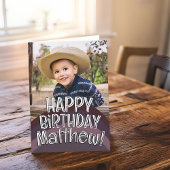 Modern Cool Custom Photo Birthday Greeting カード