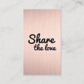 Modern Cool Faux Rose Gold Bold Salon 紹介カード (正面)