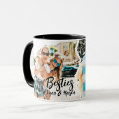 Modern Cool Grunge Besties Best Friends BFF Photo マグカップ (正面左)