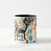 Modern Cool Grunge Besties Best Friends BFF Photo マグカップ (中央)