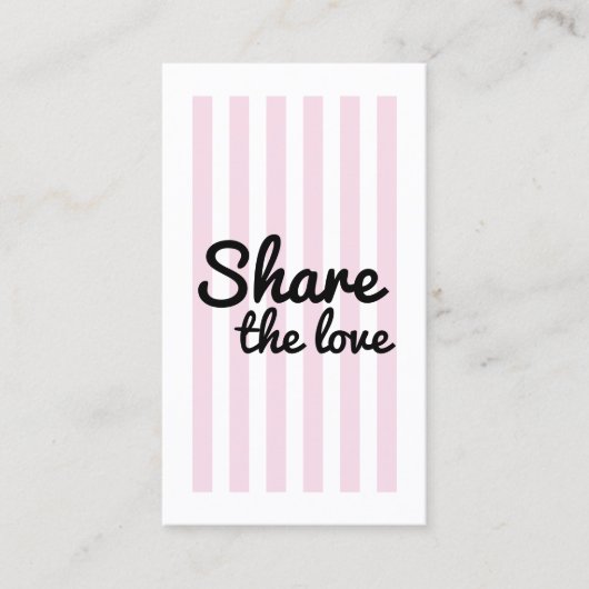 Modern Cool Pink Stripes Black Bold Salon 紹介カード (正面)