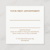 Modern Cool Simple Black Faux Gold Hair Stylist スクエア名刺 (裏面)