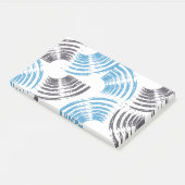 Modern, cool, trendy blue abstract brush strokes ポストイット (アングル)