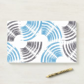 Modern, cool, trendy blue abstract brush strokes ポストイット (デスク)