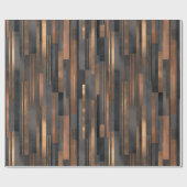 Modern Copper Bronze Shine Abstract Pattern ラッピングペーパー (フラット)