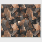 Modern Copper Bronze Shine Abstract Pattern ラッピングペーパー (フラット)