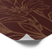 Modern Copper Brown Wedding Ceremony Welcome  ポスター (角)