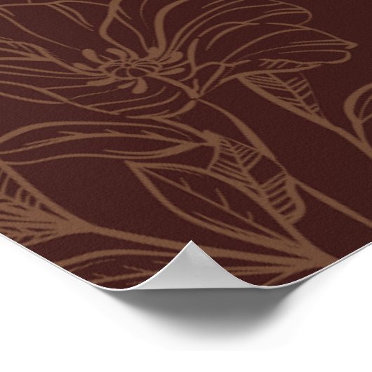 Modern Copper Brown Wedding Ceremony Welcome  ポスター (角)