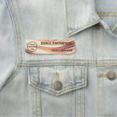 Modern Copper Fabric Design Name Badge Custom 名札 (インサイチュ)