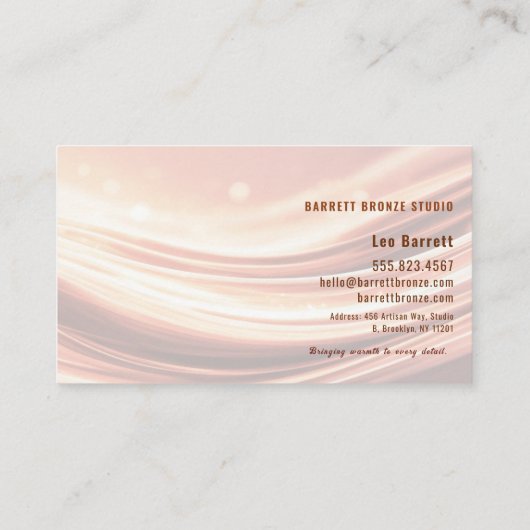 Modern Copper Fabric Design Professional 名刺 (裏面)