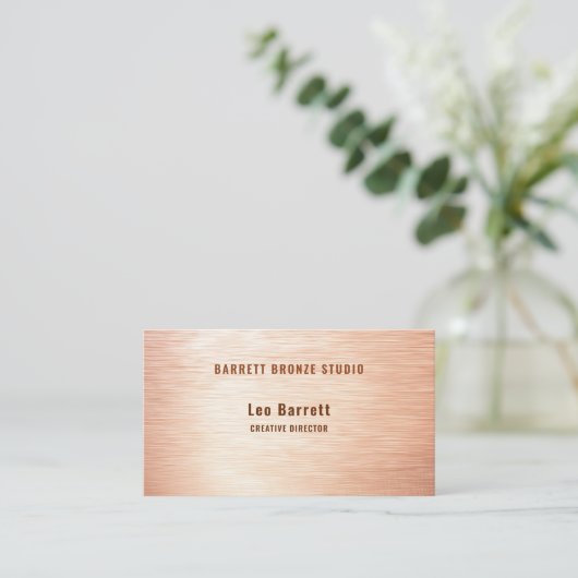 Modern Copper Hairline Design Professional 名刺 (スタンド正面)
