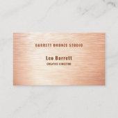 Modern Copper Hairline Design Professional 名刺 (正面)