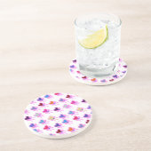 Modern Coquette Radiant Heart Bow Pattern  コースター (側面)