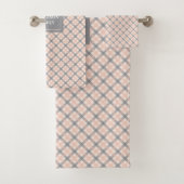 Modern Coral Grey Towels Classic Family Gift Idea バスタオルセット (インサイチュ)