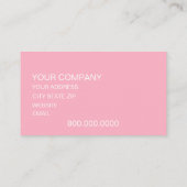 Modern Coral Pink Floral コーリングカード (裏面)