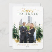 Modern Corporate Botanical Forest Photo シーズンカード (正面)