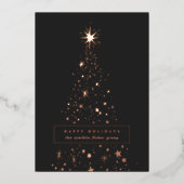 Modern Corporate Christmas Tree 箔シーズンカード (正面)