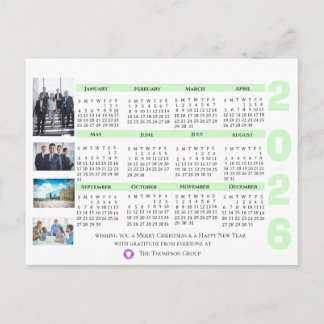 Modern Corporate Company Logo Photo 2026 Calendar ポストカード