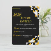 Modern Corporate Event Invitation Editable  招待状 (スタンド正面)