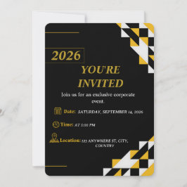 Modern Corporate Event Invitation Editable  招待状