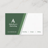 Modern Corporate Marketing Agents Green White  名刺 (裏面)