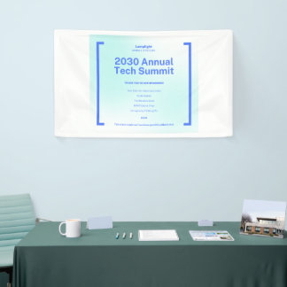 Modern Corporate Tech Summit Event Banner - 2030 A 横断幕