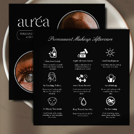 Modern Cosmetic Permanent Makeup Aftercare Card サンキューカード