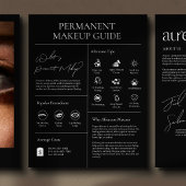 Modern Cosmetic Permanent Makeup Aftercare Guide チラシ