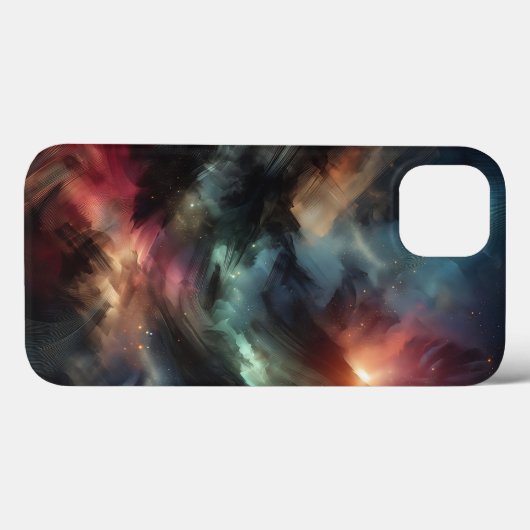 Modern Cosmic Nebula Phone Case  Abstract Ethereal Case-Mate iPhoneケース (裏面 (横))