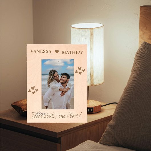 Modern Couple Best couple two soul one heart  レーザー彫刻フレーム