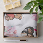 Modern Couple Name and Photo Valentines Day  薄葉紙 (ギフト)