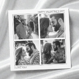 Modern Couple Photo Collage Happy Valentine's Day シーズンカード