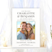 Modern Couple Photo Save The Date Card