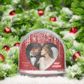 Modern Couples Photo, Red Merry Christmas Heart  (クリスマス)