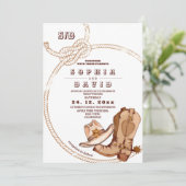 Modern Cowboy Western Wedding  招待状 (スタンド正面)