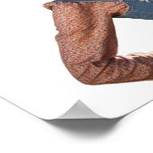 Modern Cowgirl Posing in a Cowboy Hat Wall Poster ポスター (角)