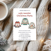Modern Cozy Ugly Sweater Christmas Party 招待状