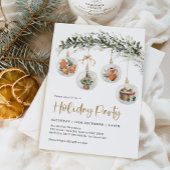Modern Cozy Winter Ornament Holiday Party 招待状