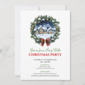 Modern Cozy Winter Scene Editable Christmas Invite 招待状 (正面)