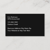 Modern CPA Accountant Business Cards New 名刺 (裏面)