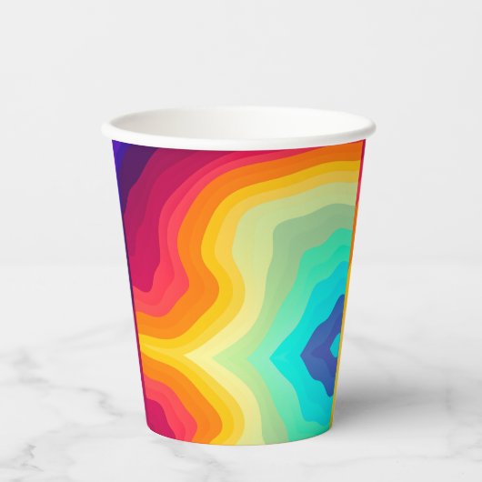 Modern Cracked colorful Stylist  紙コップ (正面)