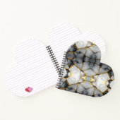 Modern Cracked Gold White & black marble ノートブック (内部)