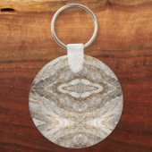 Modern Cracked Gold White marble キーホルダー (裏面)