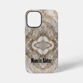 Modern Cracked Gold White marble iPhoneケース (裏面)