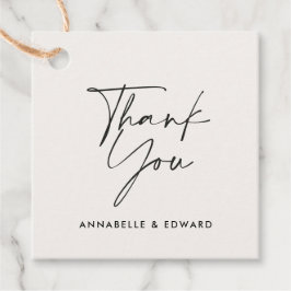 Modern cream black minimal contemporary wedding フェイバータグ