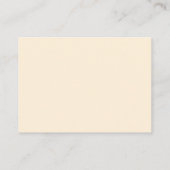 Modern cream color name and text mini notecard 名刺 (裏面)