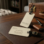Modern Cream Luggage Tag - ROULIV Travel Signature ラゲッジタグ